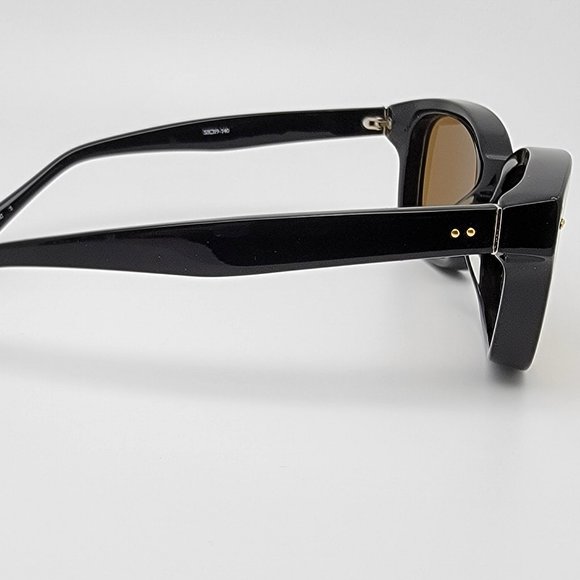 Linda Farrow LFL/275/3 Gloss Black Gold Sunglasses main image 5